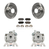 Rear Disc Brake Caliper Rotors And Ceramic Pads Kit For 2017-2020 Hyundai Elantra 2.0L KC8-100301T