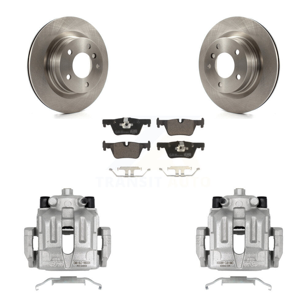 Rear Disc Brake Caliper Rotors And Ceramic Pads Kit For 2012 BMW 328i 2.0L
