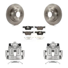 Rear Disc Brake Caliper Rotors And Ceramic Pads Kit For 2012 BMW 328i 2.0L