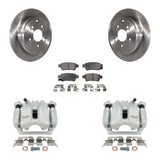 Rear Disc Brake Rotors And Ceramic Pads Kit With Calipers For 2005-2010 Honda Odyssey