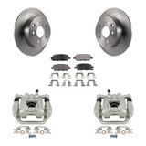 Rear Disc Brake Rotors And Ceramic Pads Kit With Calipers For Nissan Altima Maxima