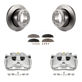 Rear Disc Brake Rotors And Ceramic Pads Kit With Calipers For Ram 2500 3500 Dodge