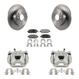 Rear Disc Brake Caliper Rotors And Ceramic Pads Kit For Nissan Sentra Juke KC8-100316T