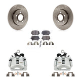 Rear Disc Brake Rotors And Ceramic Pads Kit With Calipers For Audi A4 Quattro