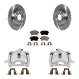 Rear Disc Brake Rotors And Ceramic Pads Kit With Calipers For Audi Q5 A4 Quattro A5