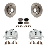 Rear Brake Rotors & Ceramic Pad Kit With Calipers For 2009 Audi A4 Quattro Sedan/Wagon