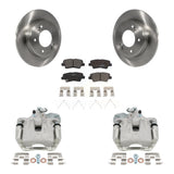 Rear Disc Brake Caliper Rotors And Ceramic Pads Kit For 2017-2018 Kia Soul KC8-100325T