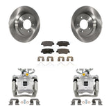 Rear Disc Brake Caliper Rotors And Ceramic Pads Kit For Hyundai Ioniq Kia Niro KC8-100332T