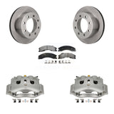 Rear Brake Caliper Rotor Ceramic Pad Kit For Chevrolet Express 4500 3.20