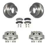Rear Disc Brake Caliper Rotors And Ceramic Pads Kit For Chevrolet Express 4500 KC8-100335T