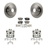 Rear Disc Brake Caliper Rotors And Ceramic Pads Kit For 2012-2015 Honda Crosstour KC8-100337T