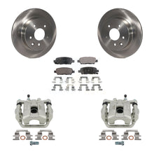 Charger l'image dans la galerie, Rear Disc Brake Rotors &amp; Ceramic Pad Kit With Calipers For Nissan Rogue Select X-Trail