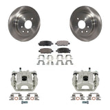 Rear Disc Brake Rotors & Ceramic Pad Kit With Calipers For Nissan Rogue Select X-Trail