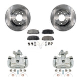 Rear Disc Brake Rotors And Ceramic Pads Kit With Calipers For 2003-2005 Mazda 6