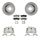 Rear Brake Rotors Ceramic Pad Kit With Calipers For Chevrolet Silverado 2500 HD GMC XL