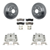 Rear Brake Rotor And Ceramic Pad Kit With Calipers For Chevrolet Silverado 2500 HD GMC