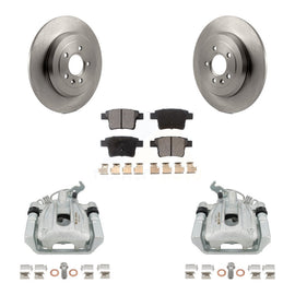 Rear Brake Rotors Ceramic Pad Kit With Calipers For Ford Five Hundred Freestyle Taurus