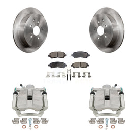 Rear Disc Brake Caliper Rotors And Ceramic Pads Kit For Toyota Highlander