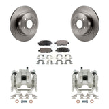 Rear Disc Brake Rotors And Ceramic Pads Kit With Calipers For INFINITI QX50 EX35 EX37