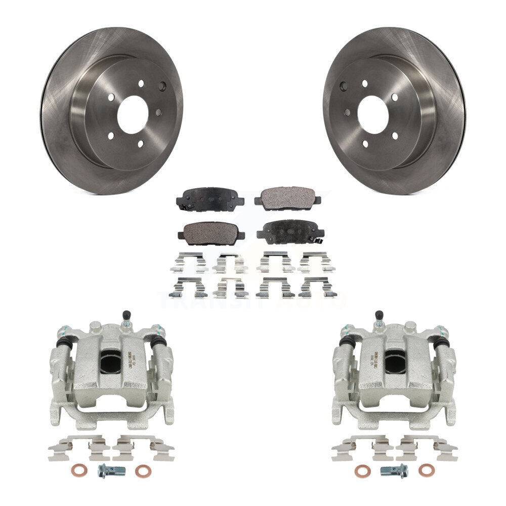 Rear Disc Brake Rotors And Ceramic Pads Kit With Calipers For INFINITI FX35 QX70 FX37