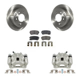 Rear Disc Brake Rotors And Ceramic Pads Kit With Calipers For Kia Forte Koup Forte5