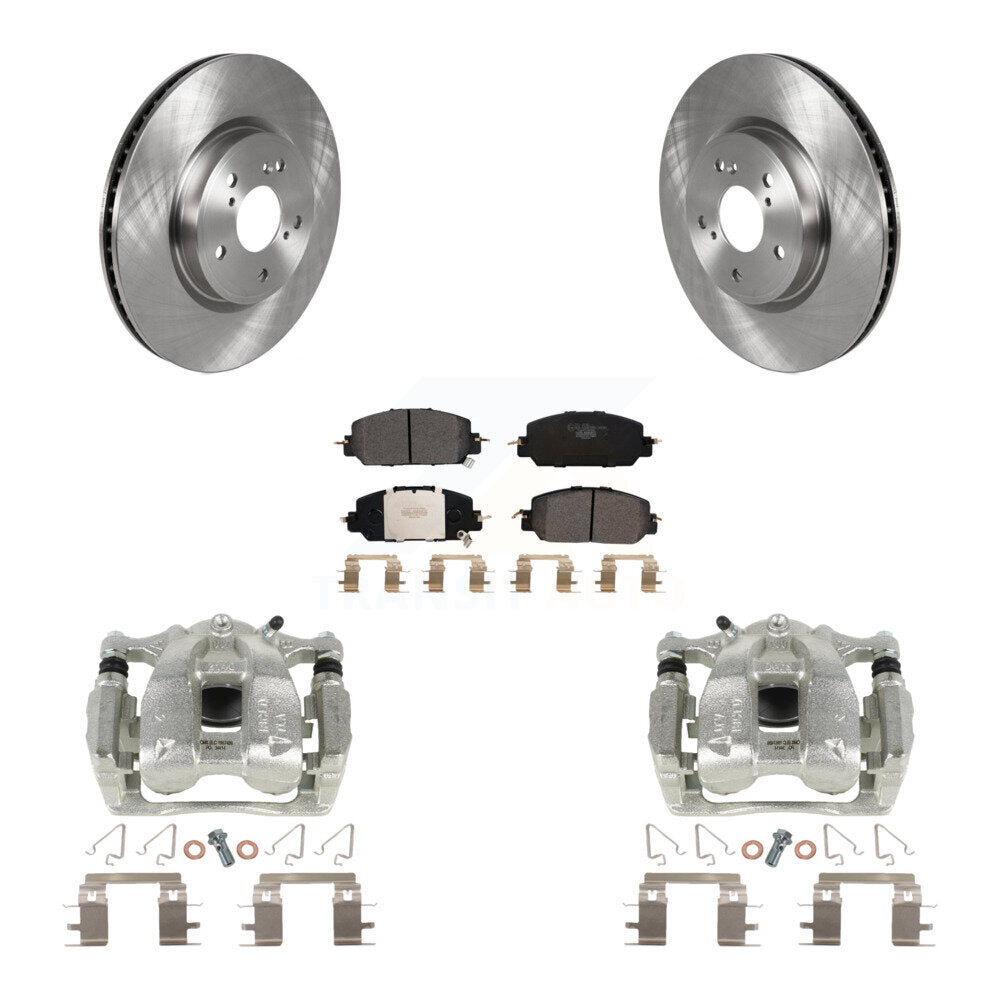 Front Disc Brake Rotors And Ceramic Pads Kit With Calipers For Honda CR-V