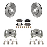 Front Disc Brake Rotors And Ceramic Pads Kit With Calipers For Honda CR-V