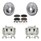 Front Disc Brake Caliper Rotors And Ceramic Pads Kit For Hyundai Santa Fe XL KC8-100366T
