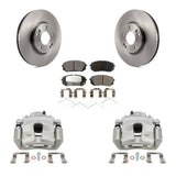 Front Disc Brake Caliper Rotors And Ceramic Pads Kit For Hyundai Sonata KC8-100378T