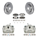 Front Disc Brake Caliper Rotors And Ceramic Pad Kit For 2019 Toyota Corolla 2.0L