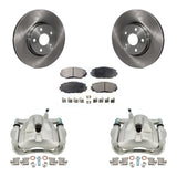 Front Brake Rotor And Ceramic Pad Kit With Calipers For Toyota Corolla Scion xD Matrix