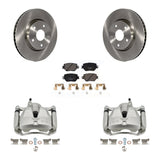 Front Brake Caliper Rotor & Ceramic Pad Kit For 2014 Lexus IS250 Without F Sport Package KC8-100389T
