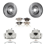 Front Disc Brake Caliper Rotors And Ceramic Pads Kit For Ford Fusion Lincoln MKZ KC8-100394T