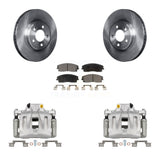 Front Disc Brake Caliper Rotor Ceramic Pad Kit For Dodge Chrysler 300 Charger Challenger KC8-100401T
