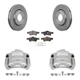 Front Disc Brake Caliper Rotors And Ceramic Pad Kit For 2004 Dodge Caravan From 12 01 03 KC8-100407T