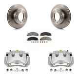 Front Disc Brake Caliper Rotors And Ceramic Pads Kit For 2012 Ram 1500 With 8 Lug Wheels KC8-100414T