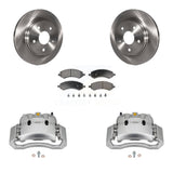 Front Disc Brake Caliper Rotor Ceramic Pad Kit For 2006 Dodge Ram 1500 With 5 Lug Wheels KC8-100416T