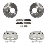 Front Brake Rotor & Ceramic Pad Kit With Calipers For Dodge Ram 1500 With 8 Lug Wheels