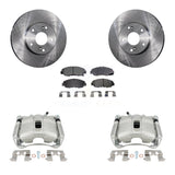 Front Disc Brake Caliper Rotor Ceramic Pad Kit For 2011 Honda Civic GX with 1.8L