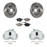 Front Disc Brake Caliper Rotors & Ceramic Pad Kit For 2005 Volkswagen Jetta 2.5L