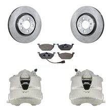 Charger l'image dans la galerie, Front Brake Rotors Ceramic Pad Kit With Calipers For Volkswagen Jetta Beetle Golf City