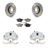 Front Brake Caliper Rotors & Ceramic Pad Kit For 2006 Volkswagen Jetta 2.5L/1.9L