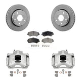 Front Disc Brake Caliper Rotors And Ceramic Pads Kit For Jeep Wrangler KC8-100460T