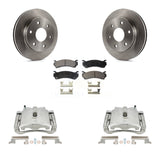 Front Brake Rotor Ceramic Pad Kit With Calipers For Chevrolet Silverado 1500 GMC Tahoe