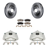 Front Brake Rotors Ceramic Pad Kit With Calipers For Pontiac Grand Prix Buick LaCrosse