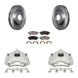 Front Brake Rotor & Ceramic Pad Kit With Calipers For Chevrolet Uplander Buick Terraza