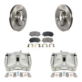 Front Disc Brake Rotors And Ceramic Pads Kit With Calipers For Mazda CX-5