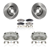Front Disc Brake Caliper Rotors And Ceramic Pads Kit For 2009-2015 Honda Pilot KC8-100485T