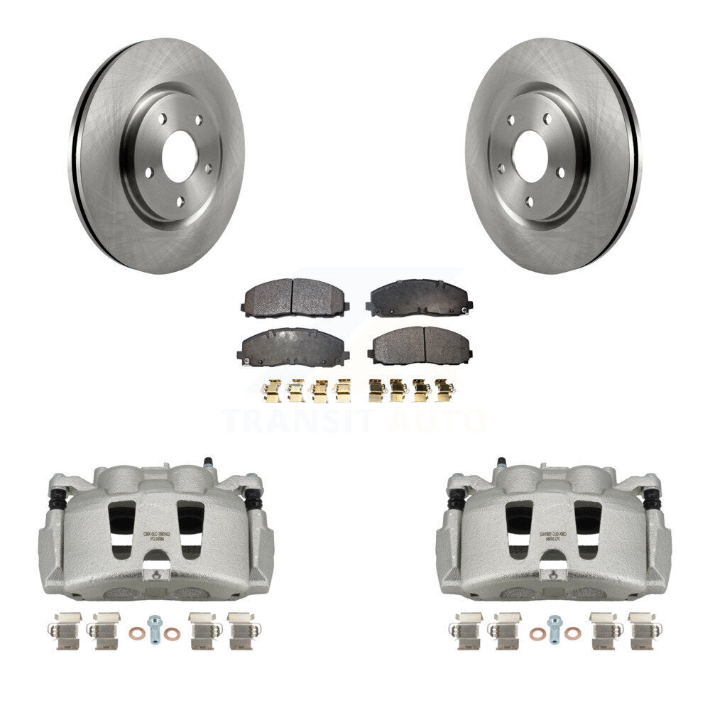 Front Disc Brake Rotors Ceramic Pad Kit With Calipers For Dodge Grand Caravan Chrysler