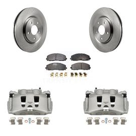 Front Disc Brake Rotors Ceramic Pad Kit With Calipers For Dodge Grand Caravan Chrysler
